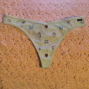 PINK Victoria's Secret Snowman Print Thong